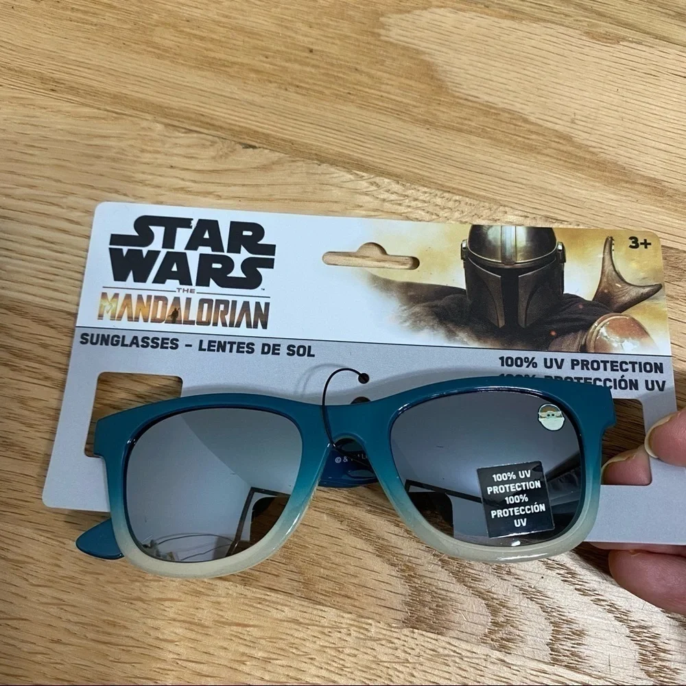 Star Wars Mandalorian Sunglasses NWT Blue 100% UV Protection Kids Disney